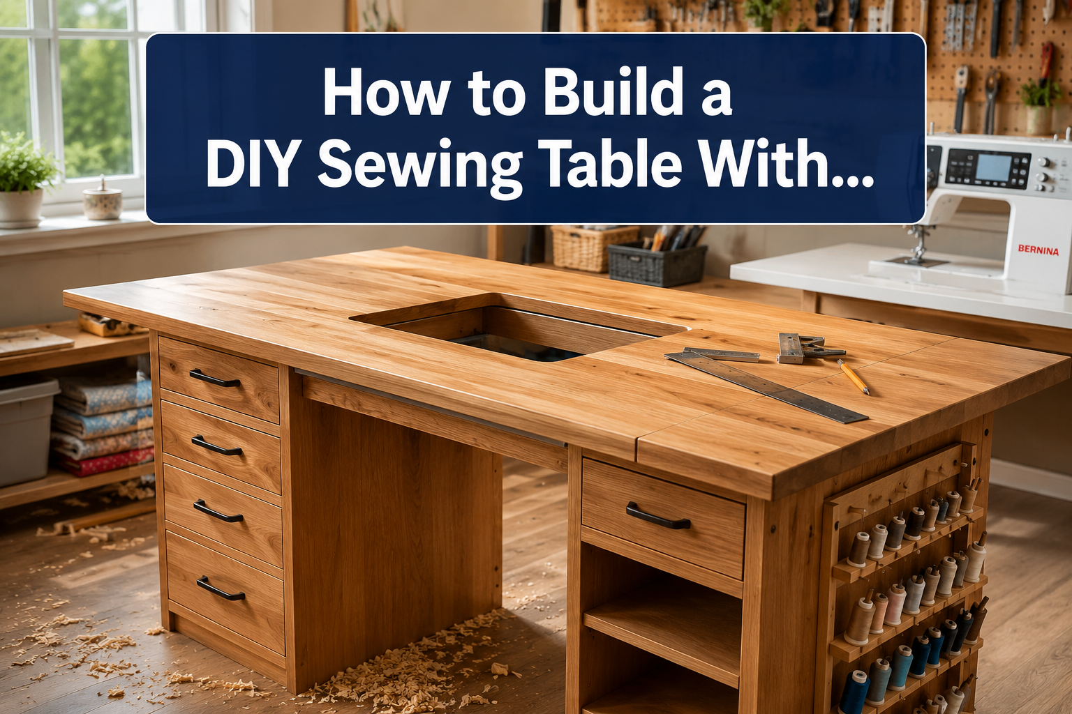 How to Build a DIY Sewing Table With Machine Recess