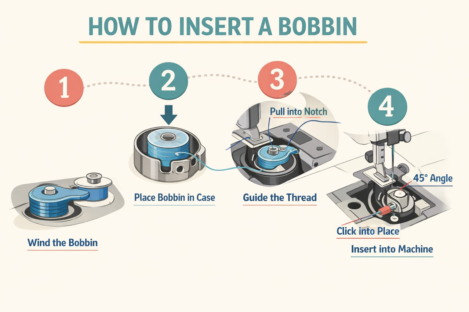 How to Rethread a Bobbin on a Sewing Machine Correctly