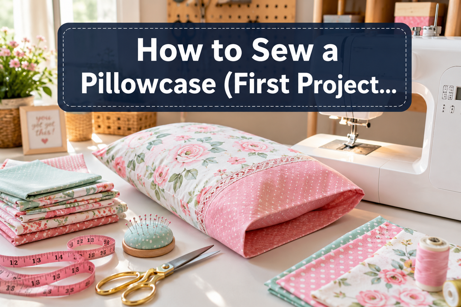 How to Sew a Pillowcase (First Project Walkthrough)