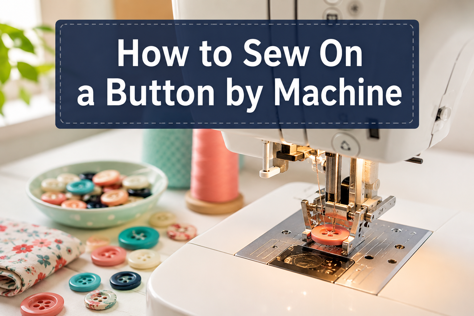How to Sew On a Button by Machine