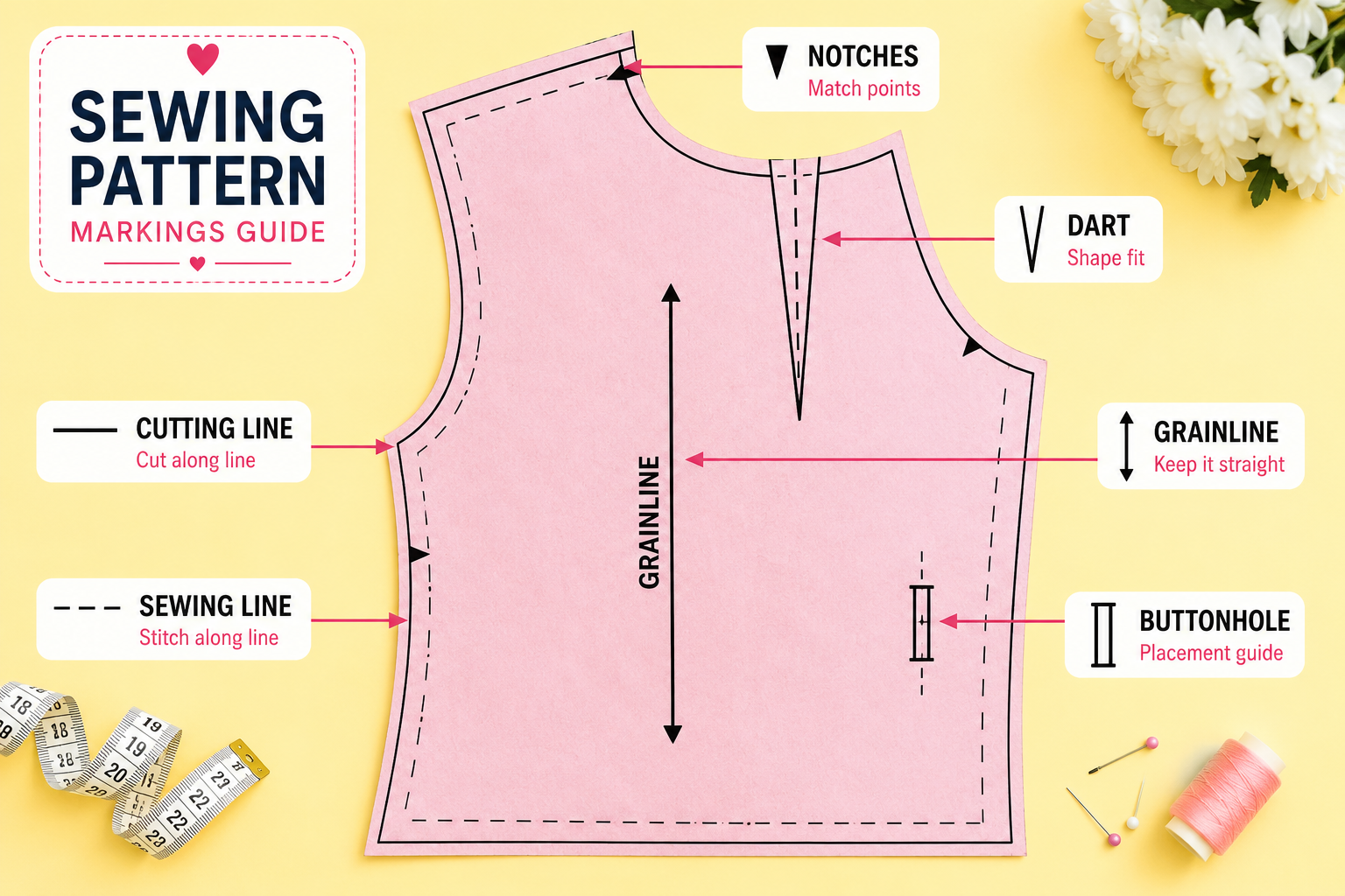 What Do the Symbols on a Sewing Pattern Mean?