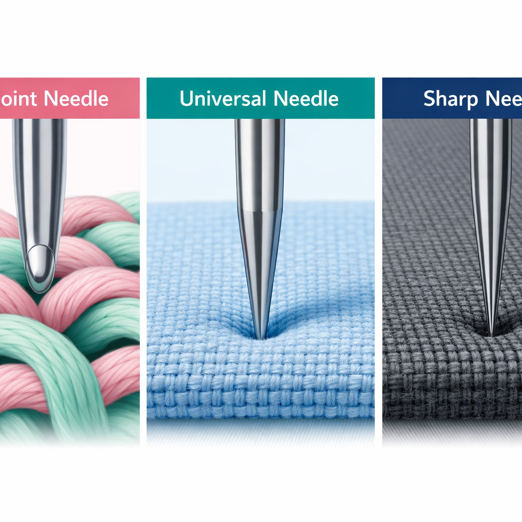 What Is the Difference Between Ballpoint, Universal, and Sharp Sewing Machine Needles?