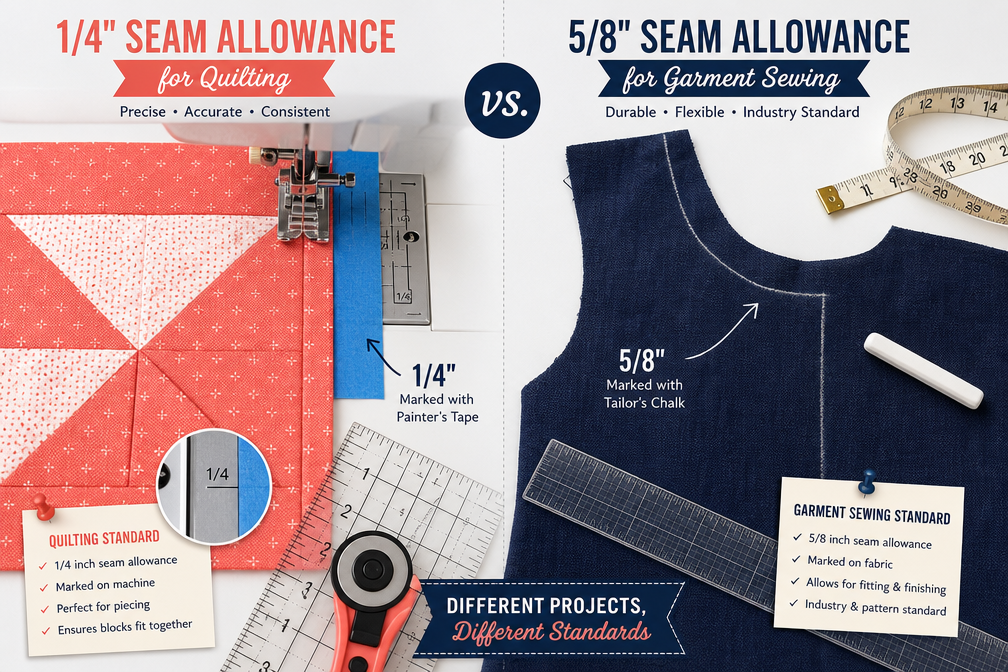 What Seam Allowance Should You Use for Quilting vs Garments?